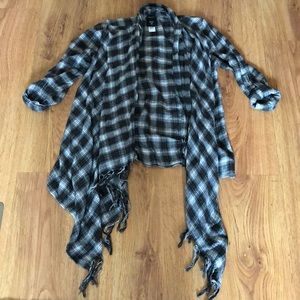 Green plaid cardigan